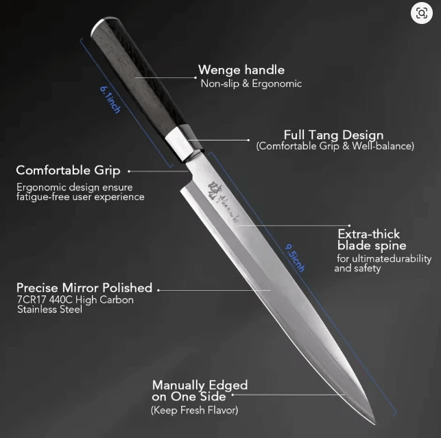 8 Inch Blade Sashimi Sushi Knife for Cutting Sushi with Box – view 4