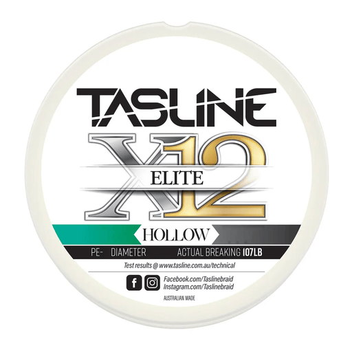 Tasline Elite X12 Hollow Braid White 1000m