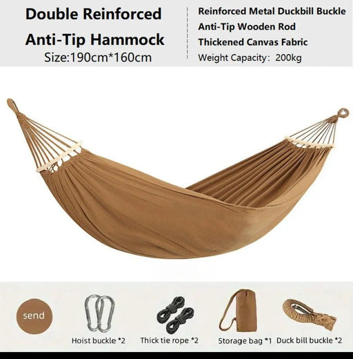 ECOTREK Hammock Double Reinforced Anti-Tip Hammock THTF00114 Double Reinforced Anti-Tip Hammock THTF00114