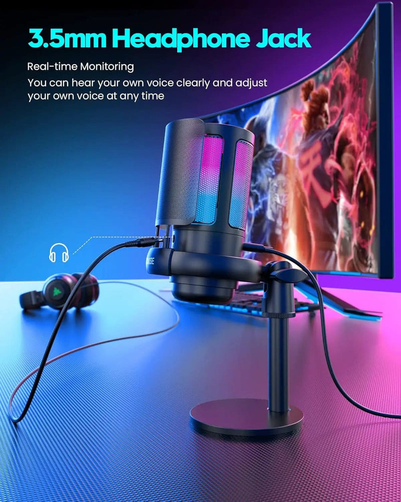 Gaming Microphone, USB PC Mic for Podcasts Videos, Streaming – view 2