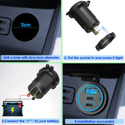 12V USB Outlet Type C Car Charger Socket Fast Charging – view 6
