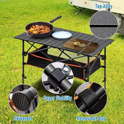 ECOTREK Table 120cm Length Foldable Camping Table – Portable Outdoor Table with Adjustable Height ZF1468 120cm Length Foldable Camping Table – Portable Outdoor Table with Adjustable Height ZF1468