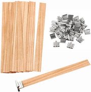 20x Wooden Candle Wicks With Sustainer For DIY Projects – view 1