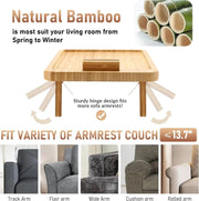 Bamboo Sofa Couch Clip on Side Table Arm Tray – view 4