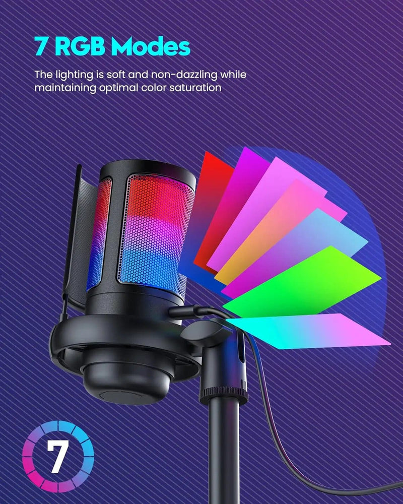 Gaming Microphone, USB PC Mic for Podcasts Videos, Streaming – view 6
