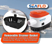 12V 1100GPH Seaflo Automatic Submersible Bilge Pump – view 8