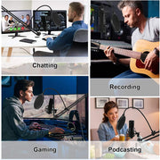 Professional PC Podcast Streaming Cardioid Condenser Microphone Kit with Boom Ar – view 4