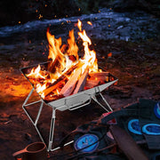 Folding BBQ Campfire Grill Barbeque Portable Camping Grill – view 6