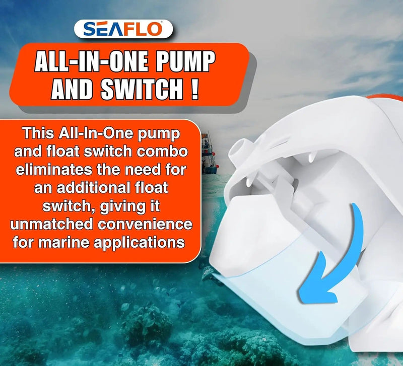 12V 1100GPH Seaflo Automatic Submersible Bilge Pump – view 5