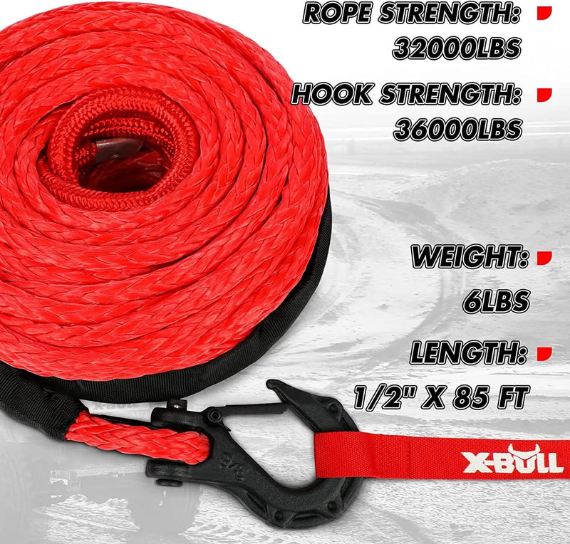 X-BULL Synthetic Winch Rope Cable Line 25M 32000LBS – view 3