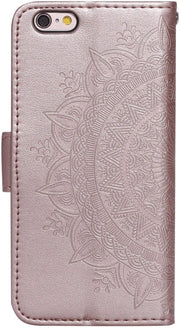 Rose Gold iPhone 7 8 Plus Wallet Case With Card Slots Kickstand – view 3