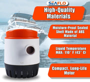 12V 1100GPH Seaflo Automatic Submersible Bilge Pump – view 7
