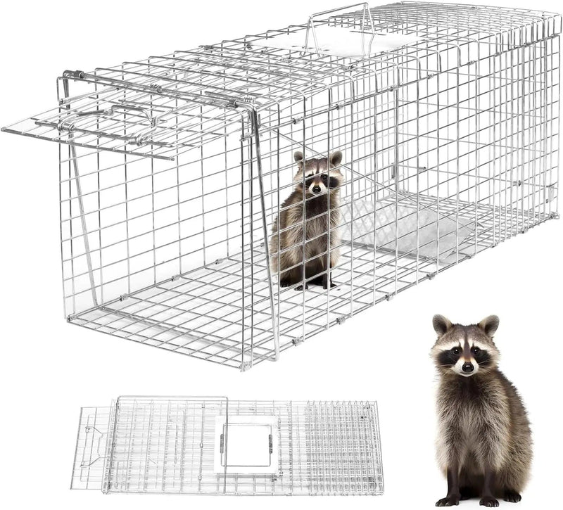salelink.co.nz Unbranded 66 x 23 x 26cm Animal Trap Possum Trap Folding Humane Live Catch Possum Trap Cage 66x23x26cm