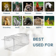 salelink.co.nz Unbranded 66 x 23 x 26cm Animal Trap Possum Trap Folding Humane Live Catch Possum Trap Cage 66x23x26cm