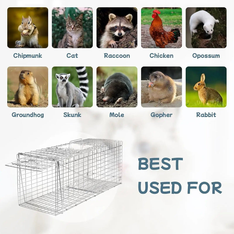 salelink.co.nz Unbranded 66 x 23 x 26cm Animal Trap Possum Trap Folding Humane Live Catch Possum Trap Cage 66x23x26cm