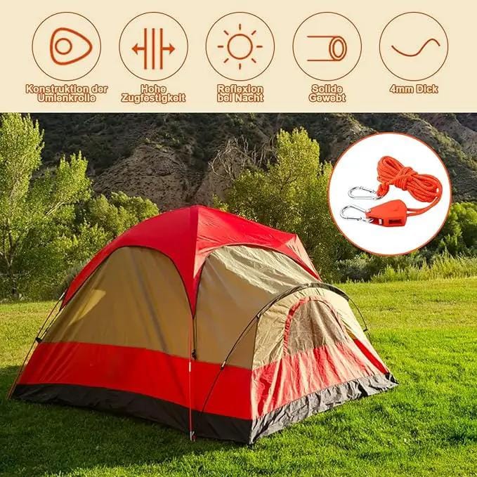 ECOTREK Ecotrek Reflective Ratchet Guy Ropes – Adjustable Tent Tie Down Ropes with Pulley JP5687 Ecotrek Reflective Ratchet Guy Ropes – Adjustable Tent Tie Down Ropes with Pulley JP5687