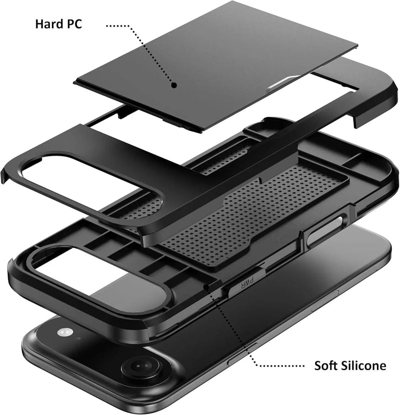 salelink.co.nz Unbranded iPhone 17 Air Case iPhone 17 Air Case - Card Holder Shockproof Rugged (PR910...