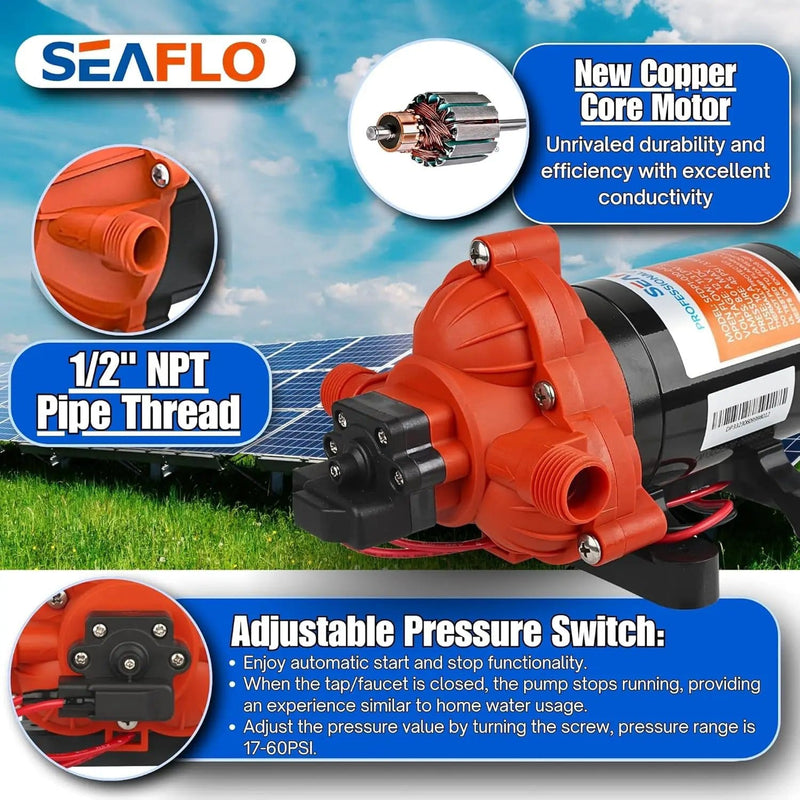 salelink.co.nz Unbranded 12V Seaflo Diaphragm Water Pump 12V Seaflo Diaphragm Water Pump | Action Outdoors NZ