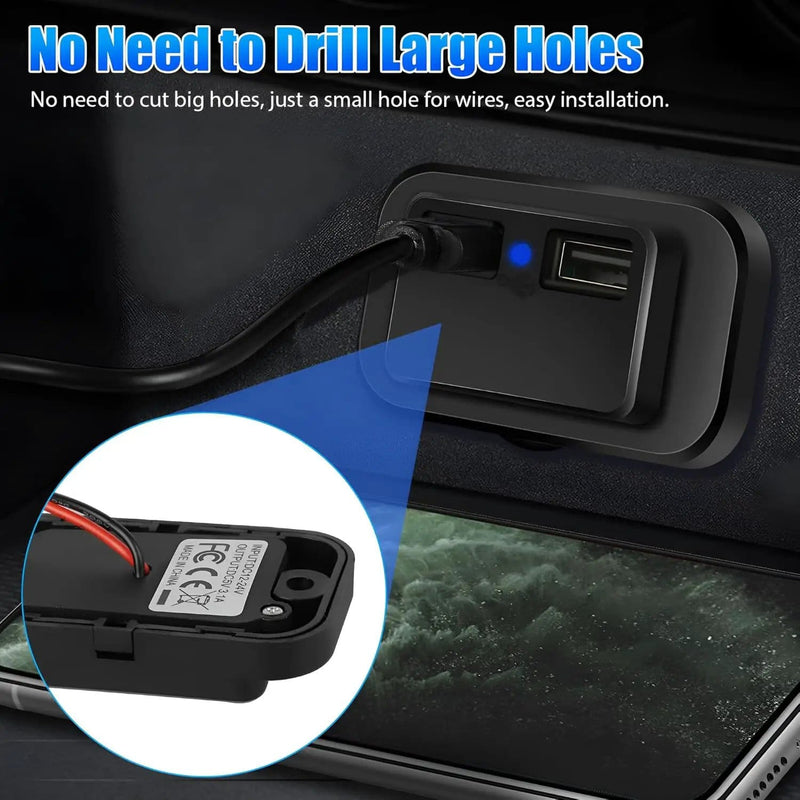 salelink.co.nz Unbranded 12/24V 5V Dual USB Car Charger Socket Power Outlet 12/24V 5V Dual USB Car Charger Socket Power | Action Outdoors NZ