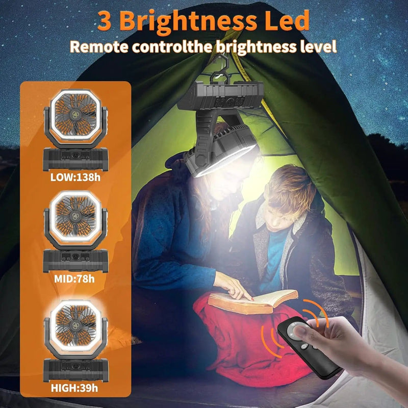 Portable Tent Camping Fan Desk Fan LED Lantern – view 4