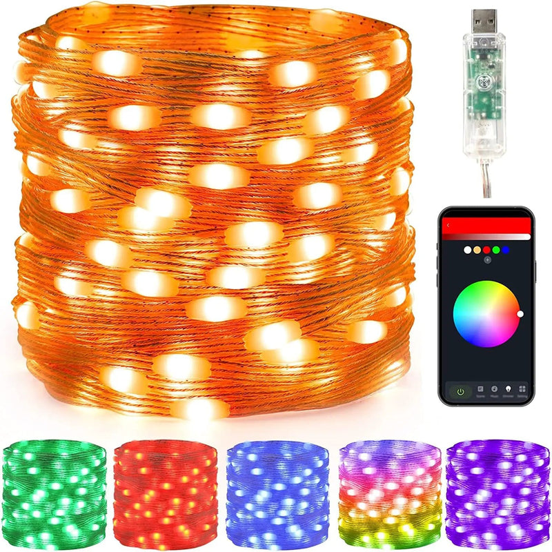 salelink.co.nz Unbranded 2M Smart LED String Lights RGBIC Strip 2M RGBIC Smart LED String Lights App Controlled
