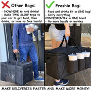 salelink.co.nz Unbranded Food Delivery Bag with Cup Holders Food Delivery Bag with Cup Holders | Action Outdoors NZ