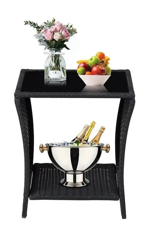 PE/PVC Rattan Patio Chairs & Round Table 3PC Set – view 4