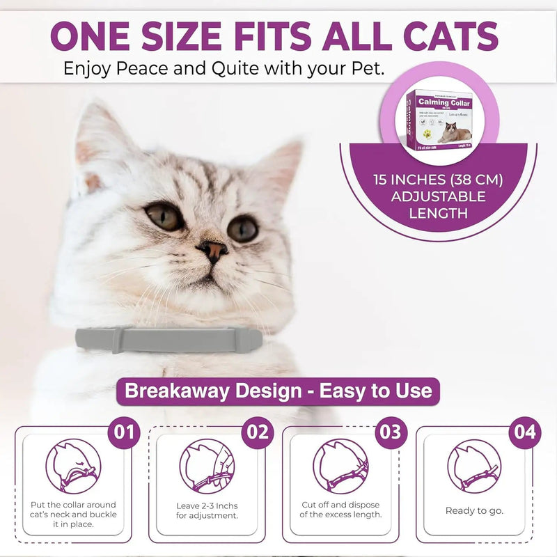 salelink.co.nz Unbranded 4PCS Calming Pheromone Collars for Cats 4PCS Calming Pheromone Collars for Cats | Action Outdoors NZ