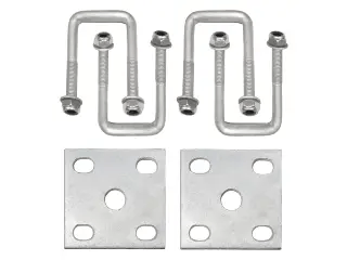 Square U-Bolt & Axle Plate Kit (Galvanised) - M12 51x100mm