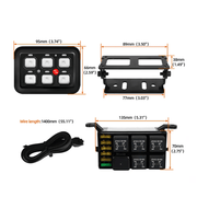 salelink.co.nz Unbranded 6 Gang Rocker Switch Panel 6 Gang Rocker Switch Panel | Action Outdoors NZ