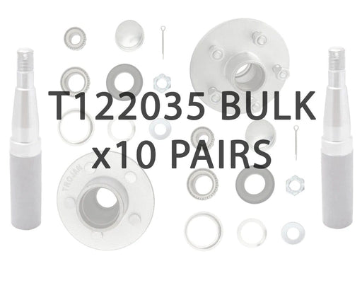 Trojan 1500kg Non Braked Hub and Stub Kit 5x4-1/2x1/2 Bulk