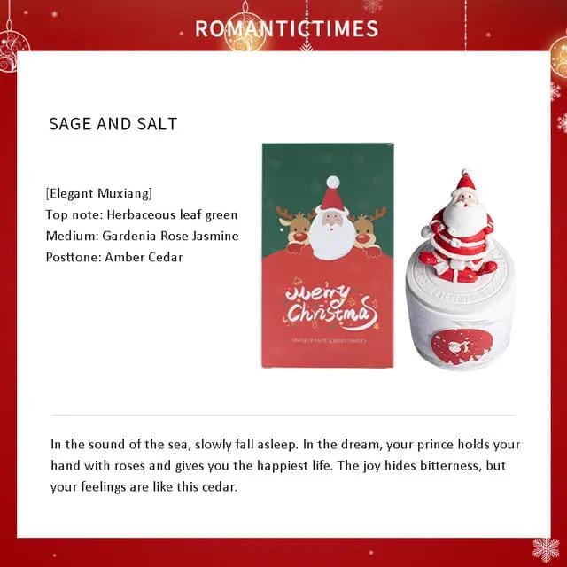 Christmas Scented Candles Gift Set Sage and Sea Salt – view 2