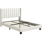 Yaheetech 135 cm W x 190 cm L Upholstered Bed Frame With Base & Wing Side 135 cm W x 190 cm L Upholstered Bed Frame With Base & Wing Side