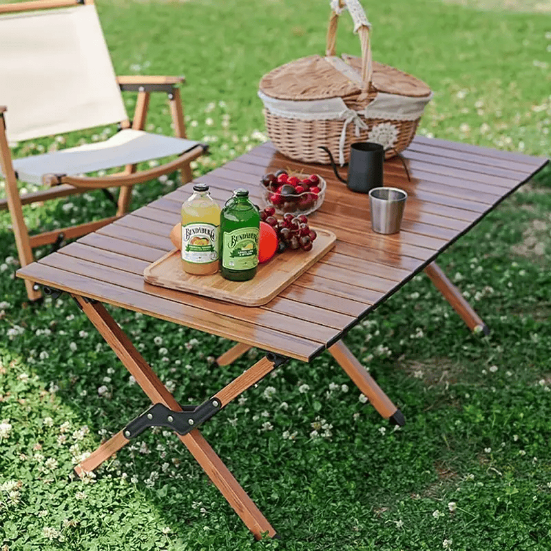 90CM Folding Dining Table Camping Picnic Egg Roll – view 1