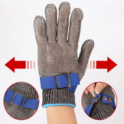 Zendrop Stainless Steel Cut Resistant Safety Gloves With Adjustable Strap Stainless Steel Cut Resistant Safety Gloves With Strap