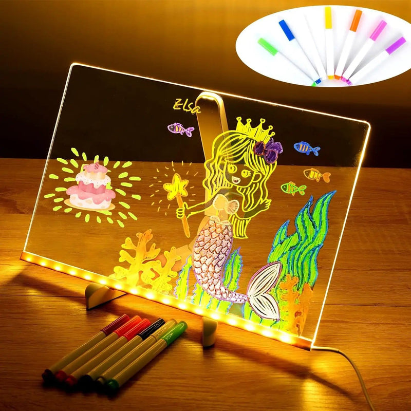 Led Acrylic Message Board with Color Pens 20x30cm – view 4