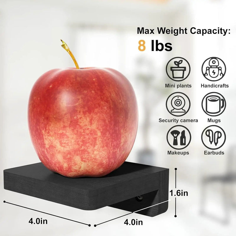 Mini Floating Shelves Wall Mounted Set of 4 – view 5