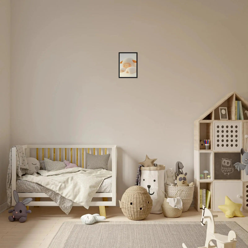 Blank Wall Print Shop Print Material Fluffy Sheep Asleep Fluffy Sheep Asleep