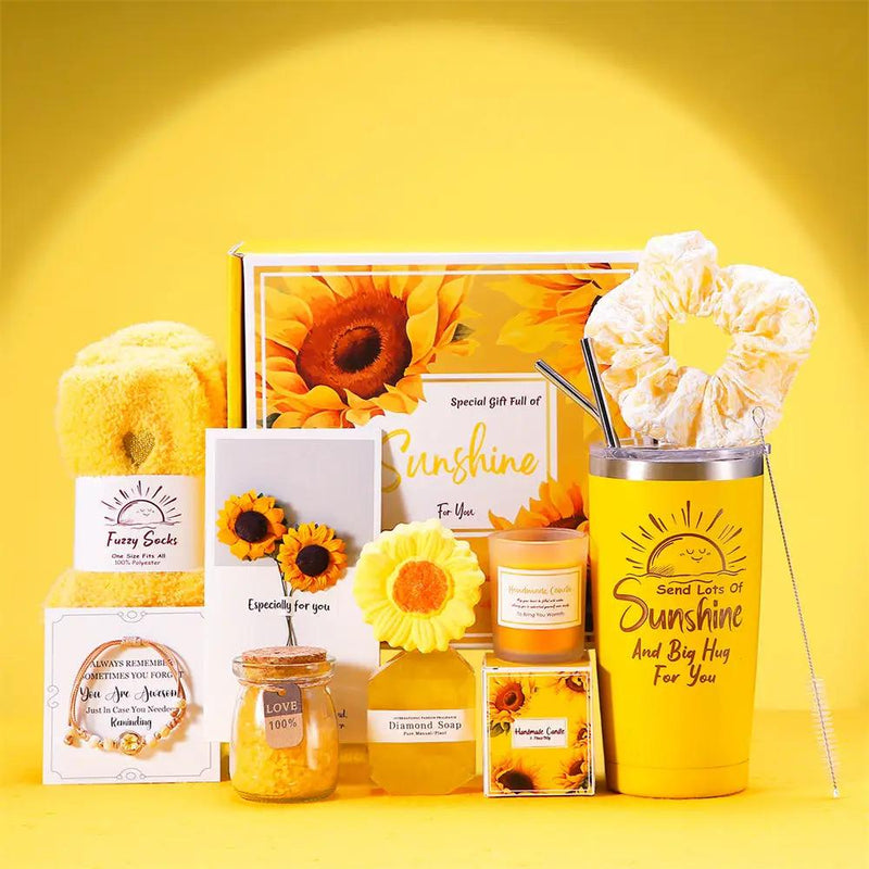 Poppy Gifts Aroma Sunflower Candle Bath Gift Box Aroma Sunflower Candle Bath Gift Box