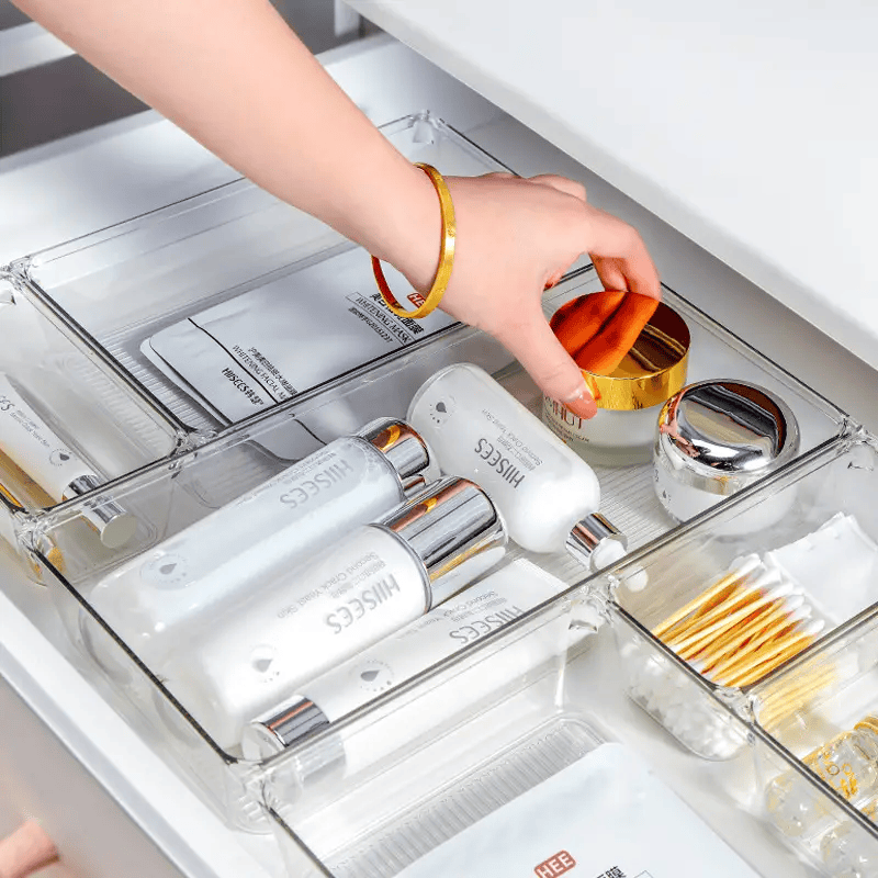 salelink.co.nz Unbranded 25PCS Drawer Organizer Set 25 Piece Drawer Organizer Set Clear Plastic Trays