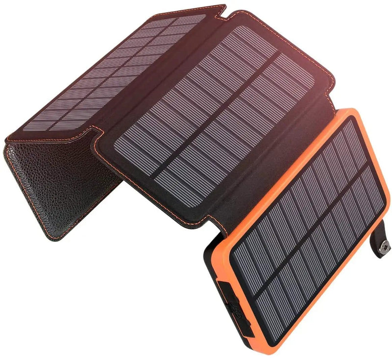 salelink.co.nz Unbranded Solar Power Bank with 4 Panels 25000mAh Solar Power Bank 25000mAh Four Panel Charger Orange