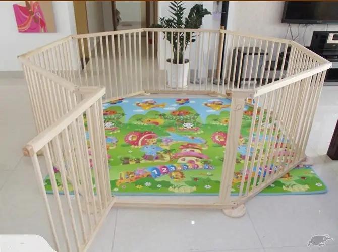 Kiwi Grab Kiwi Grab 8PC WOODEN BABY PLAYPEN 8PC WOODEN BABY PLAYPEN