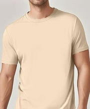 Solid Casual Crewneck T-Shirt — Loose Fit Pure Cotton | Men's Everyday Tee – view 41