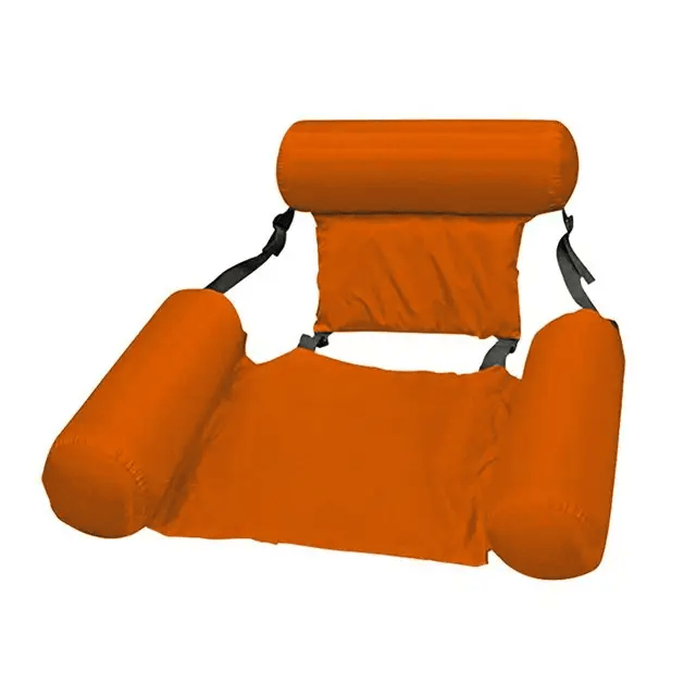 China Dropship hammock Foldable Inflatable Floating Hammock With Backrest And Footrest Foldable Inflatable Floating Hammock With Backrest
