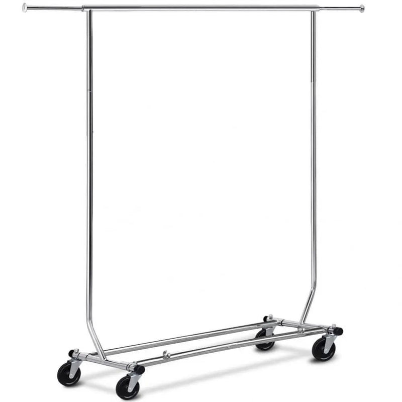 Free-Standing Standard Garment Rod Clothes Organizer Adjustable Foldable Clothes Rack – view 1