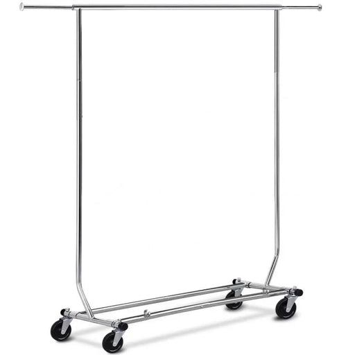 Free-Standing Standard Garment Rod Clothes Organizer Adjustable Foldable Clothes Rack – view 1