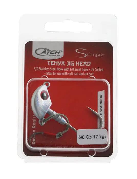 Catch Jig Head w/ Assist Hook White 5/8oz