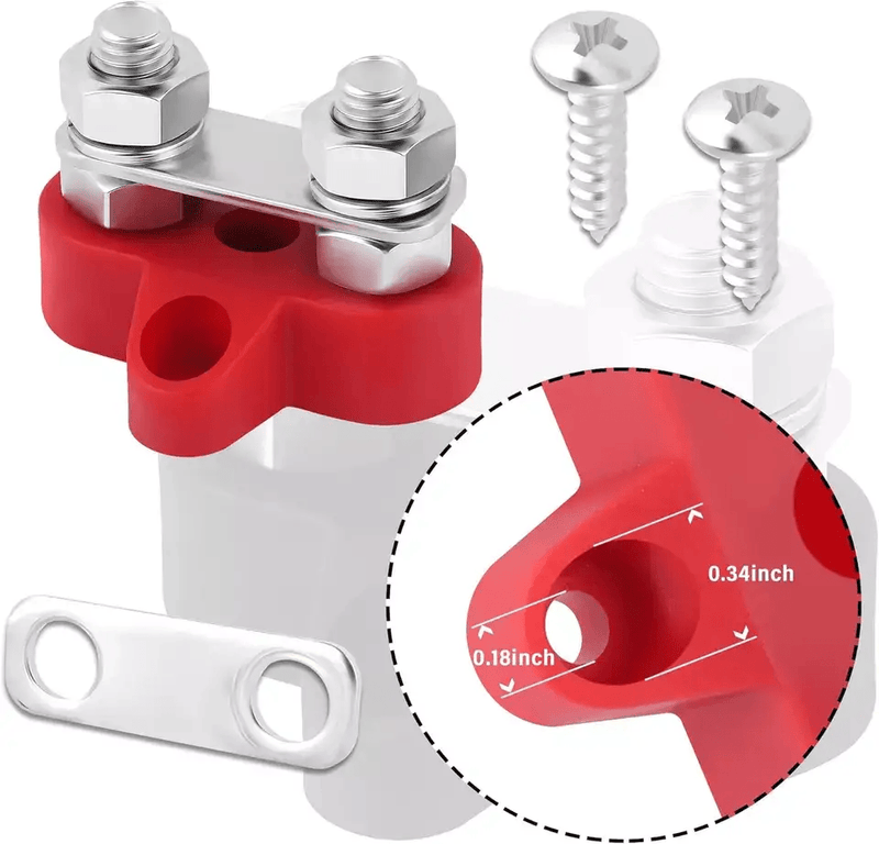 2PCS M8 Battery Junction Block Insulated Power and Ground Battery Junction – view 2