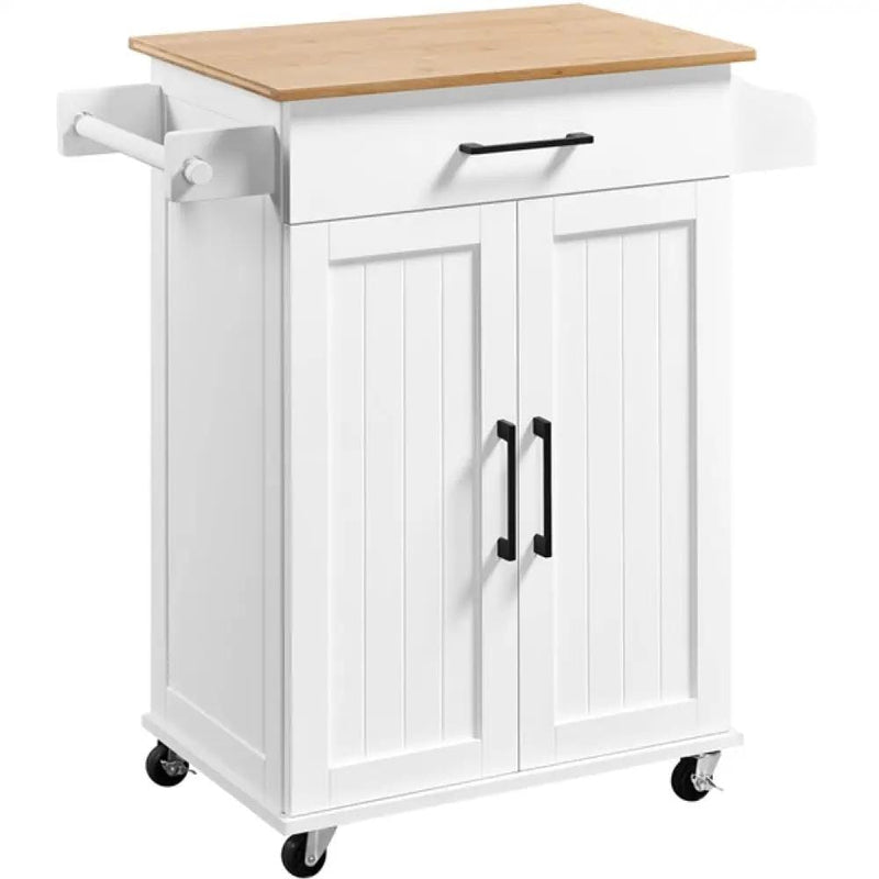 Kitchen Island Cart with Spice Rack Storage Rolling Kitchen Cart – view 1