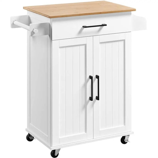 Kitchen Island Cart with Spice Rack Storage Rolling Kitchen Cart – view 1